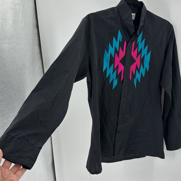 Vintage Expresso Collection tuxedo shirt western native indigenous southwestern - Picture 5 of 10